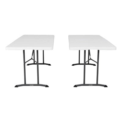 Lifetime 6-Foot Fold-In-Half Table - 2 Pack (Commercial)