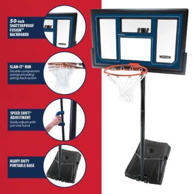 Lifetime Adjustable Portable Basketball Hoop (50-Inch Polycarbonate)