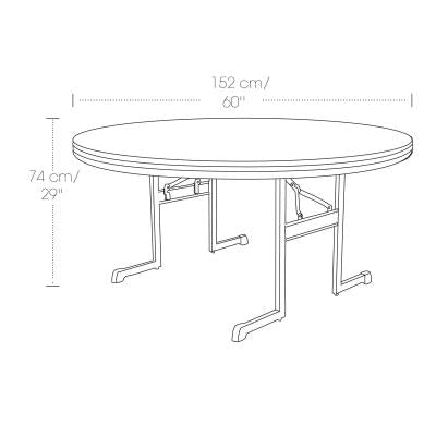 Lifetime 60-Inch Round Table (Professional)