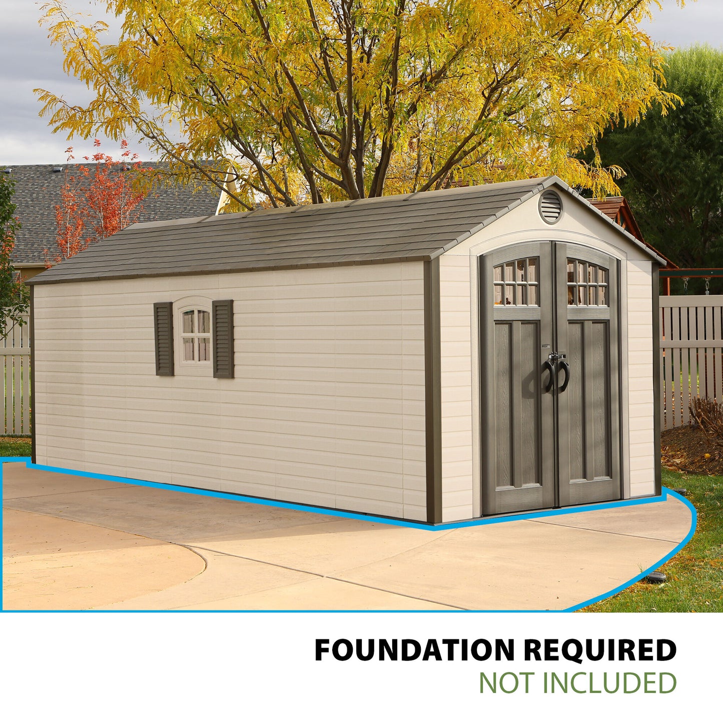 Lifetime 8 Ft. x 20 Ft. Outdoor Storage Shed (60120)
