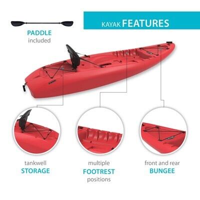 Lifetime Hydros 85 Sit-On-Top Kayak (Paddle Included)