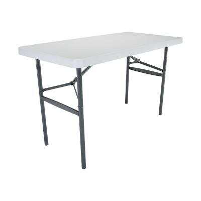 Lifetime 4-Foot Folding Table - (Light Commercial) - White Granite