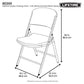 Lifetime Classic Folding Chair (Commercial) - White with White Frame