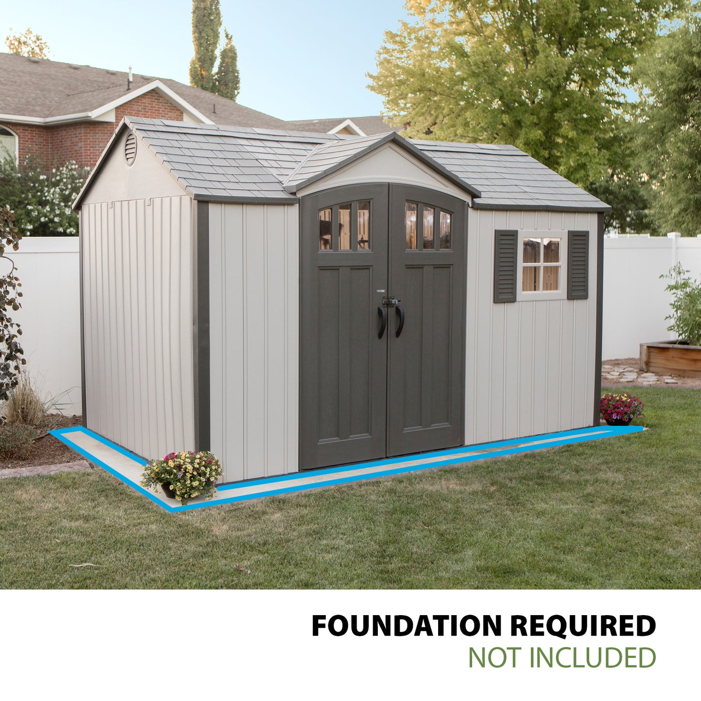 Lifetime 12.5 Ft. x 8 Ft. Outdoor Storage Shed