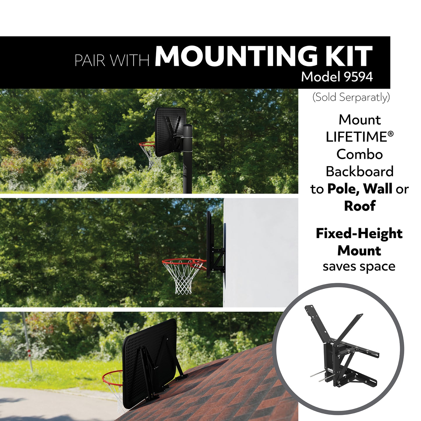 Lifetime Basketball Backboard and Rim (52-Inch Polycarbonate)