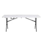 Lifetime 6-Foot Fold-In-Half Table (Light Commercial) - White Granite