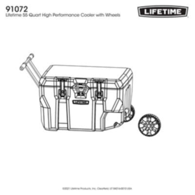 Lifetime 55 Quart High Performance Cooler with Wheels