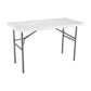 Lifetime 4-Foot Folding Table - (Light Commercial) - White Granite