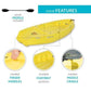 Lifetime Wave 60 Youth Kayak (Paddle Included)