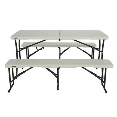 Lifetime 5-Foot Table and (2) Bench Combo (Light Commercial)