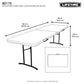 Lifetime 8-Foot Fold-In-Half Table (Commercial)