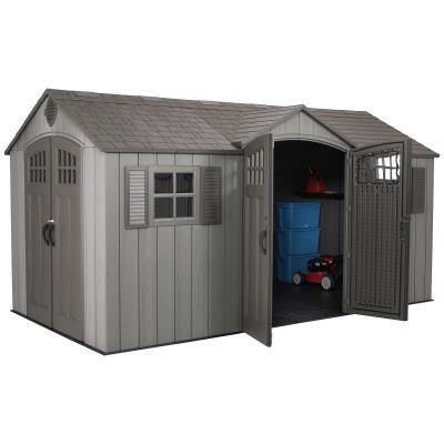 Lifetime 15 Ft x 8 Ft Outdoor Storage Shed ROUGH CUT Edition (60318)
