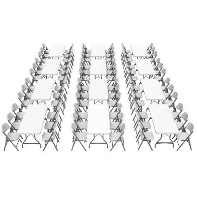 Lifetime (12) 6-Foot Stacking Tables and (72) Chairs Combo (Commercial)