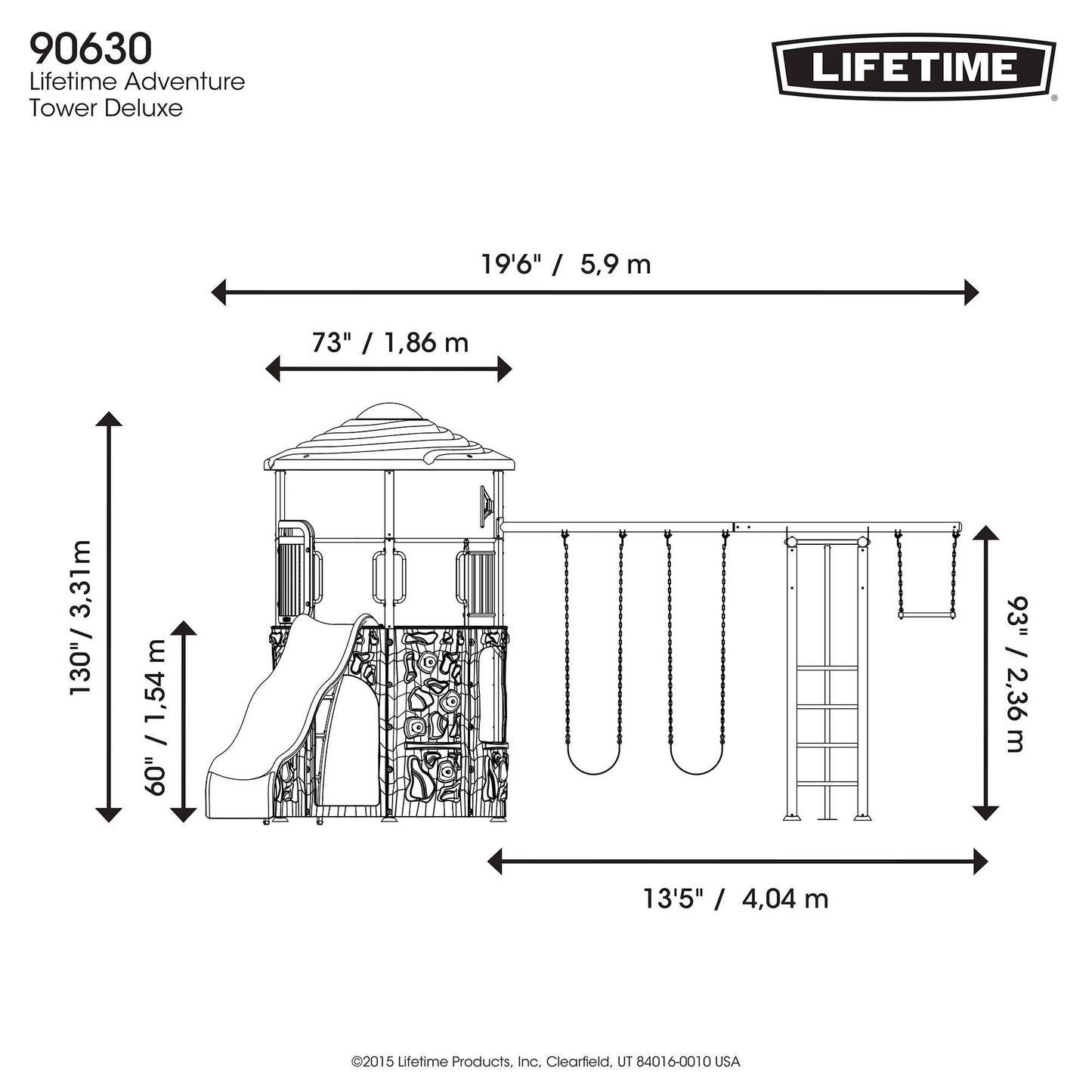 Lifetime Adventure Tower with Monkey Bars