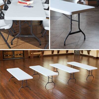 Lifetime 8-Foot Folding Table (Commercial) - White Granite