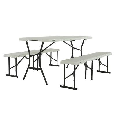 Lifetime 5-Foot Table and (2) Bench Combo (Light Commercial)