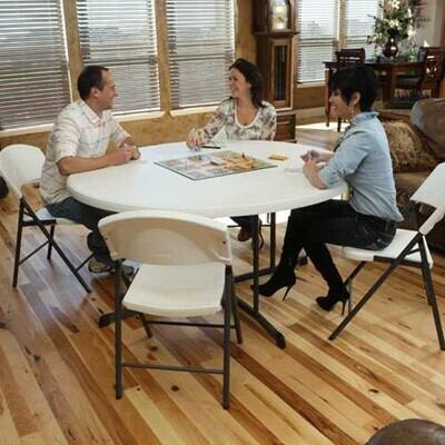 Lifetime 60-Inch Round Fold-In-Half Table (Commercial)