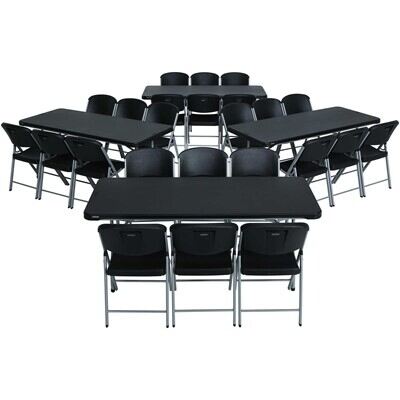 Lifetime 6-Foot Stacking Table and (8) Chairs Combo (Commercial)