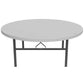 Lifetime 72-Inch Round Table (Commercial) - White Granite