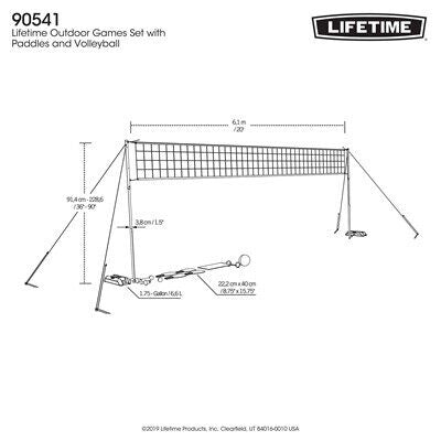 Lifetime Outdoor Games Set with Paddles and Volleyball