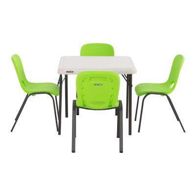 Lifetime Childrens Table and (4) Stacking Chair Combo