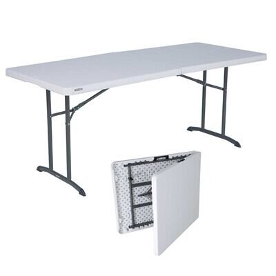 Lifetime 6-Foot Fold-In-Half Table - 2 Pack (Commercial)