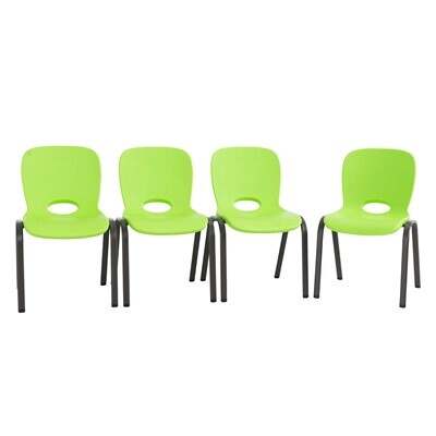 Lifetime Childrens Stacking Chair (Essential) - Lime Green