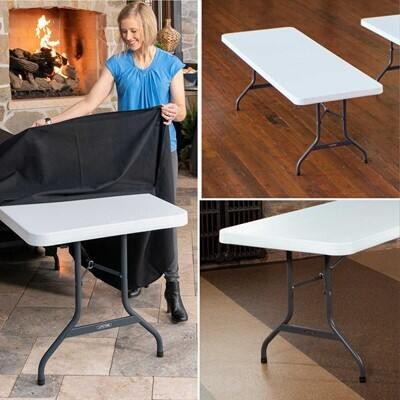 Lifetime 8-Foot Folding Table (Commercial) - White Granite