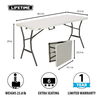 Lifetime 5-Foot Fold-In-Half Table (Essential)