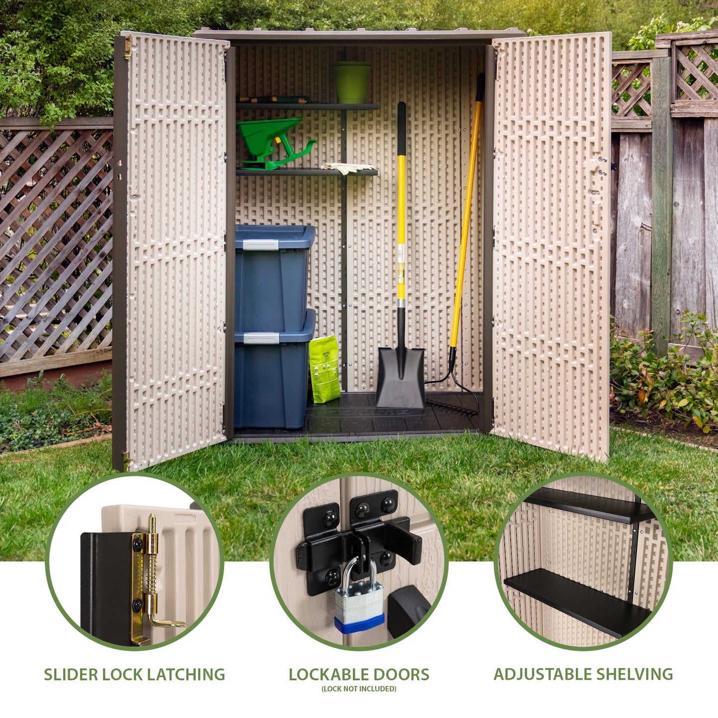 Lifetime Vertical Storage Shed (53 cubic feet)