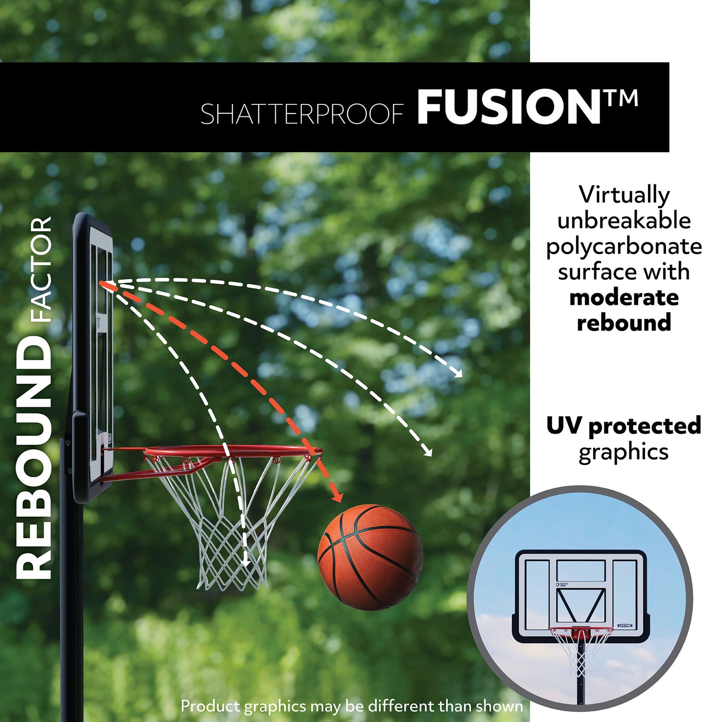 Lifetime Adjustable Portable Basketball Hoop (50-Inch Polycarbonate)