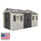 Lifetime 15 Ft. x 8 Ft. Outdoor Storage Shed DUAL ENTRY W/SKYLIGHTS (60079)