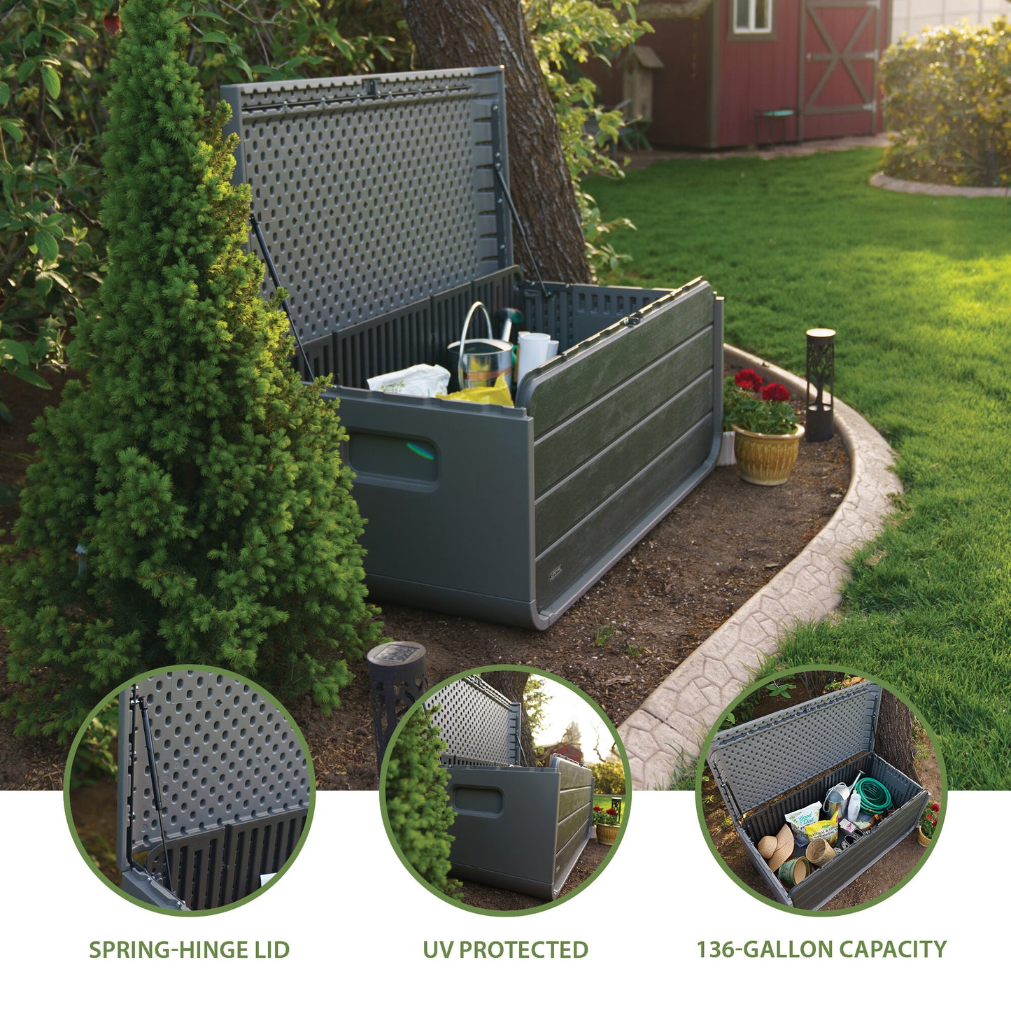 Lifetime Modern Outdoor Storage Deck Box (136 Gallon)