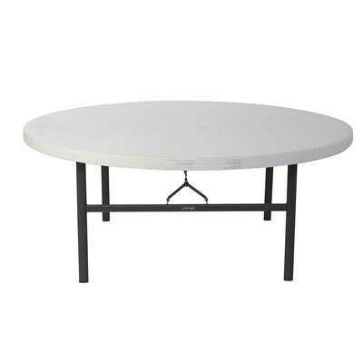 Lifetime (12) 72-Inch Round Tables and (120) Chairs Combo (Commercial)