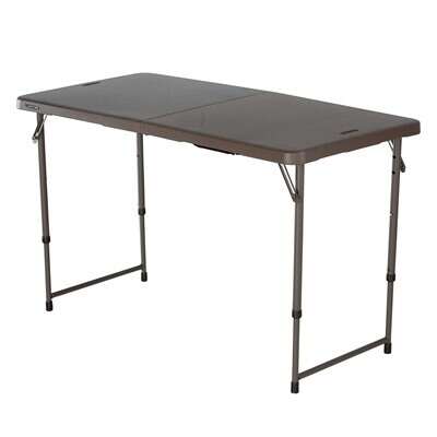 Lifetime 4-Foot Adjustable Fold-In-Half Table (Commercial)