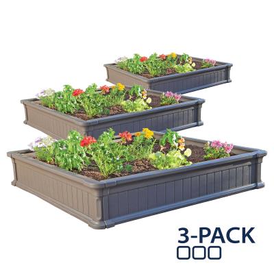 Raised Garden Bed 3-Pack (3 Beds, No Enclosure)