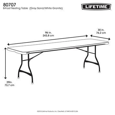 Lifetime 8-Foot Nesting Table - 4 Pk (Commercial)