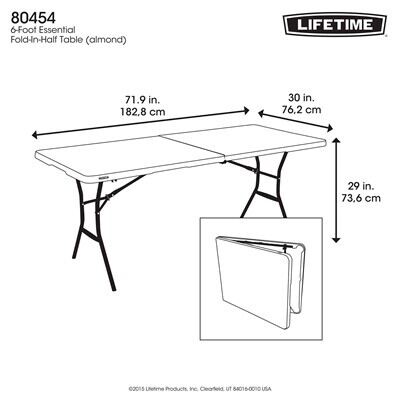 Lifetime 6-Foot Fold-In-Half Table (Essential) - 13 Pack