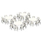 Lifetime (4) 60-Inch Round Stacking Table and (32) Chair Combo (Commercial)