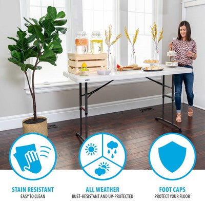 Lifetime 6-Foot Adjustable Height Nesting Table (Commercial)