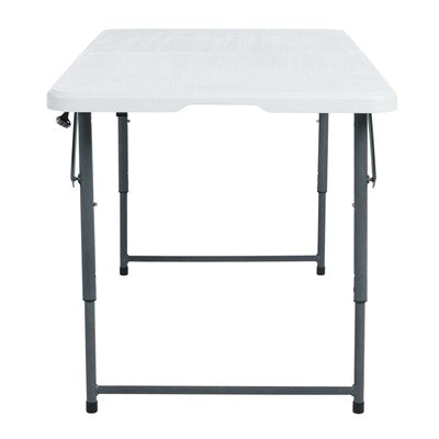 Peakform 4-Foot Adjustable Fold-In-Half Table