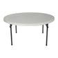 Lifetime (15) 60 in. Round Tables and Cart Combo