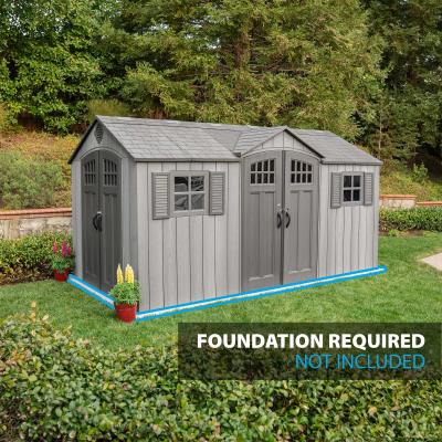 Lifetime 15 Ft x 8 Ft Outdoor Storage Shed ROUGH CUT Edition (60318)